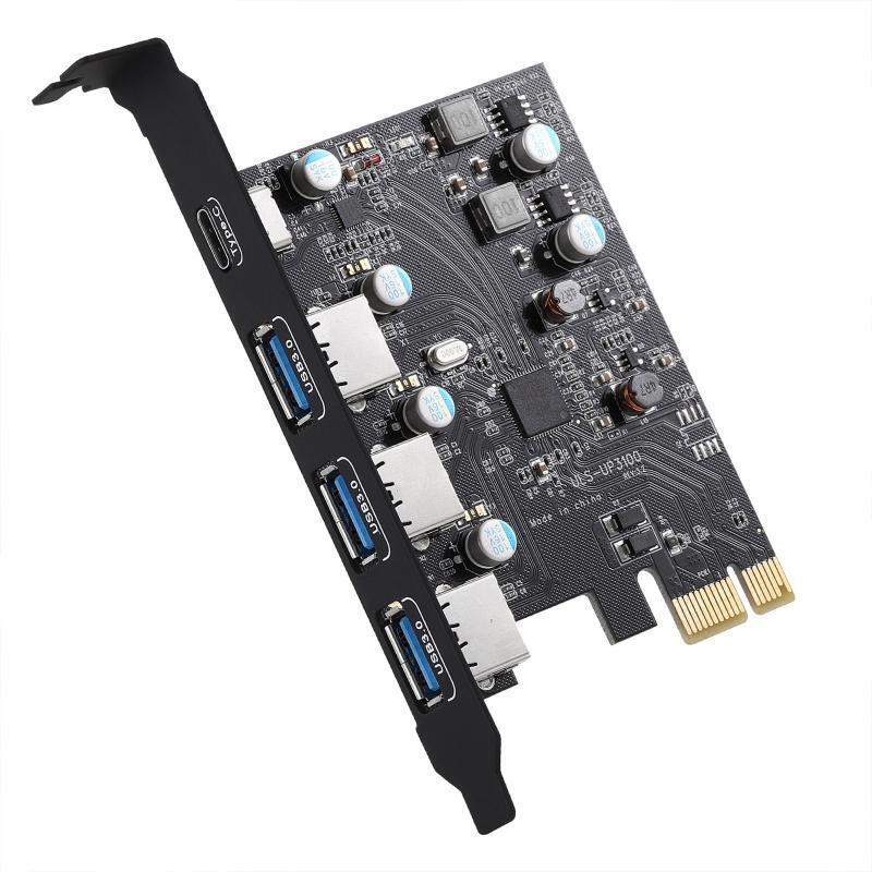 4-Port PCI-E to USB3.0 Type C Computer Expansion Card Pcie Usb Adapter  FL1100