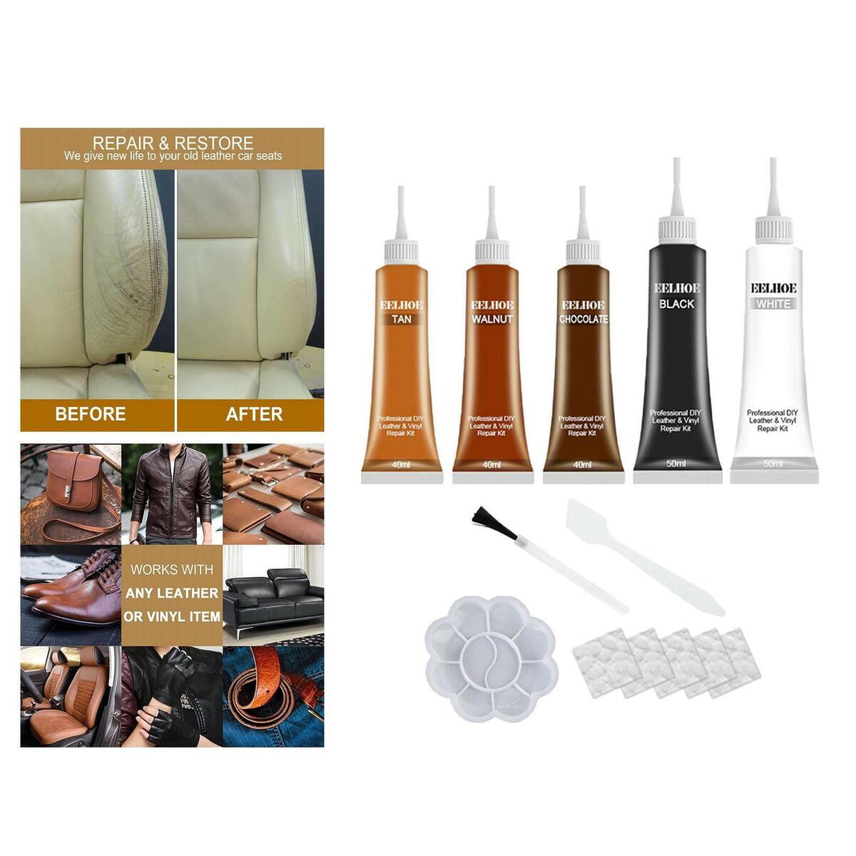 Leather Repairs Kit Complementary Color Repair  for Couch Auto Seat Coat