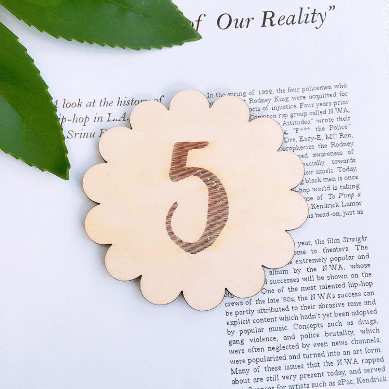 12 Pcs/set Wooden Baby Memorial Birthday Landmark Card Newborn Photography Props