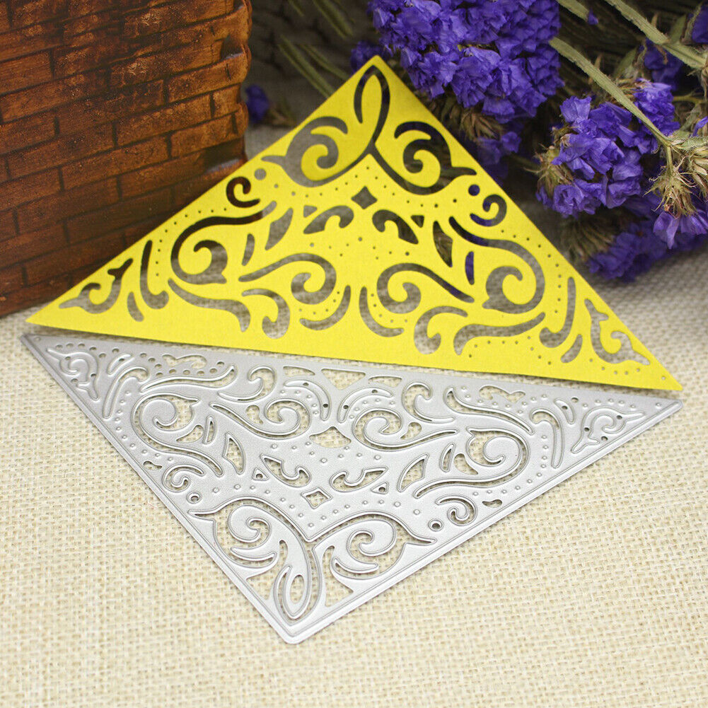 Embossing Triangle Edge Frame Cutting Dies Stencils DIY Scrapbooking Craft-