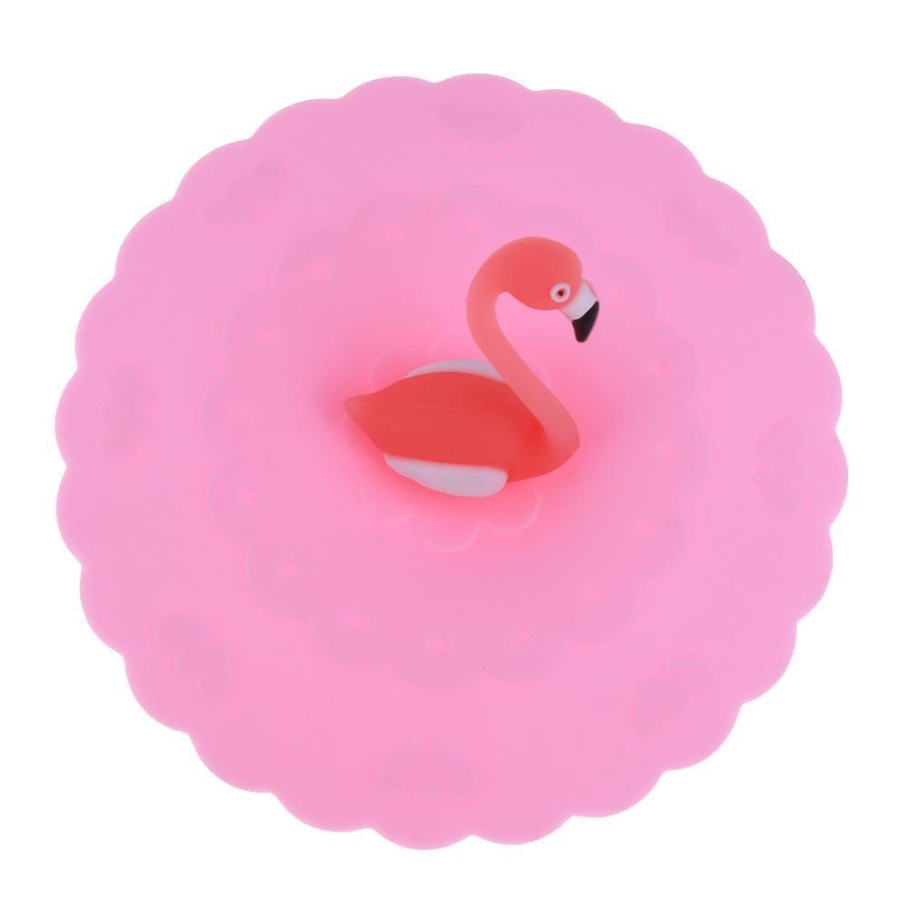 10cm Dia Silicone Cup Lid Leakproof Thermal Insulation Cup Cover(Pink)