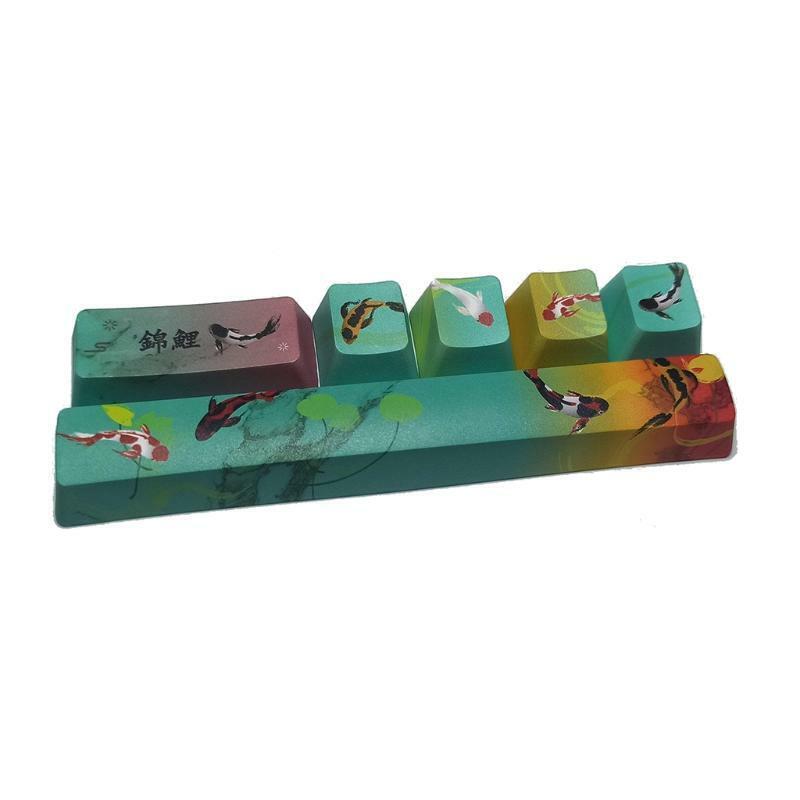 DIY PBT Keycaps 6pcs Spacebar Enter Arrow Keys OEM Profile for MX Kailh Switch