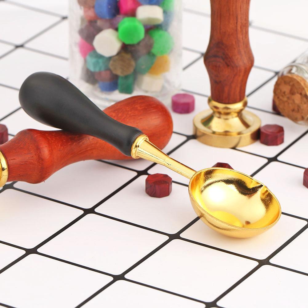Fire Paint Sealing Wax Spoon Melting Firing Stamp Envelopes Card Metal Tool