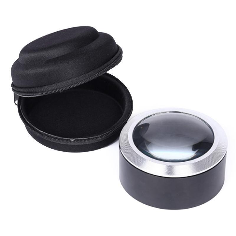 Magnifying Dome Lighted Desktop Magnifier with Bright LED for Reading Books 5X