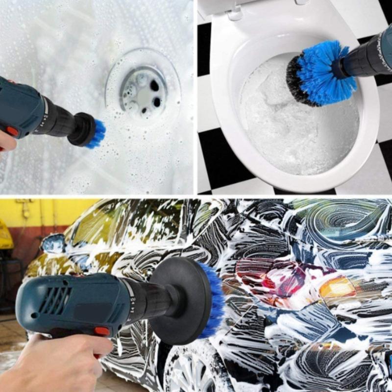 20Pcs Detailing Brush Set Car Cleaning Brushes Power Scrubber Drill Brush Kit