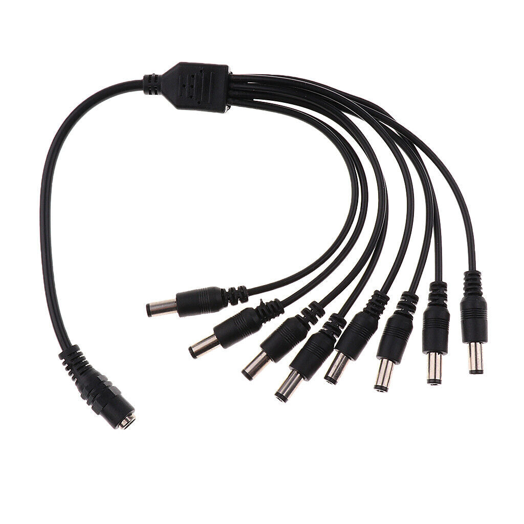 DC 1 Fe To 8  Output  Splitter Cable Y-Adapter For  Accessories