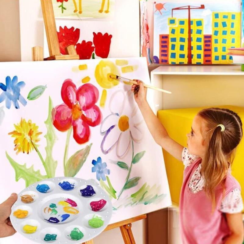 10 Well Paint Tray Palettes Easy Clean Artist Paint Pallets Plastic School 40PCS