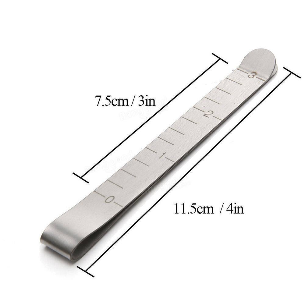 20pcs Stainless Steel Hemming Clips Measurement Ruler Sewing Quilting Clips