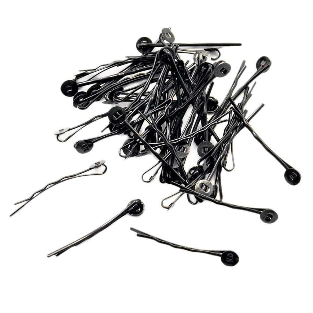 50x Black   Bezel Tray   Pin DIY Jewelry Making Findings
