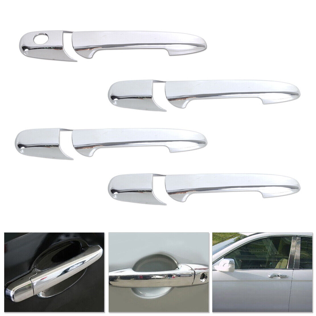 Triple Chrome Car Door Handle Cover Trim fit for Mazda 3 5 6 CX-7 CX-9 RX8 Li