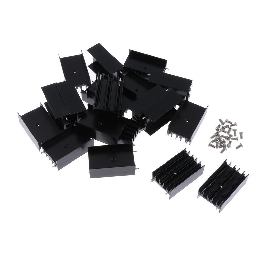 20pcs aluminum heat sink heat sink radiator for TO-220 MOSFET transistors