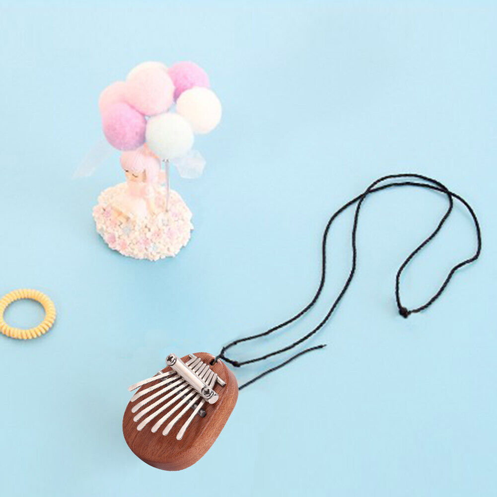 Percussion Musical Instrument Mahogany Wood Thumb Piano Mini 8 Keys Kalimba