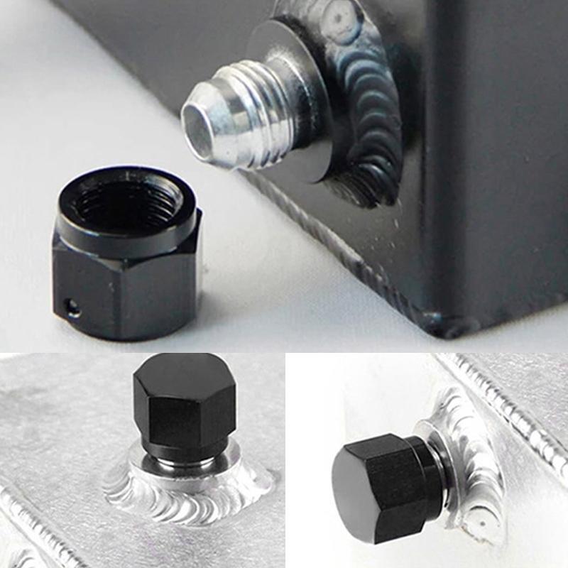 5Pcs Female AN Flare Fitting Cap AN4/AN6/AN8/AN10/AN12 Block Off Black Aluminum