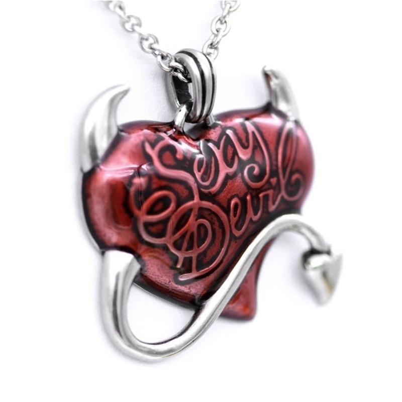 Gothic Pendant Heart Shaped Charm Pendants Christmas Valentine DIY Gifts