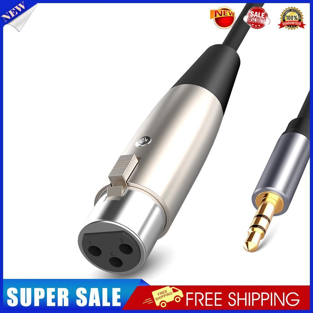 3.5mm Jack XLR 1.5m Male to Female Audio Extension Cable Headphone Splitter