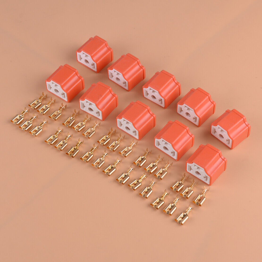 10Sets Car Ceramic H4 9003 Headlight Lamp Female Connector Plug Sockets Kit Ly