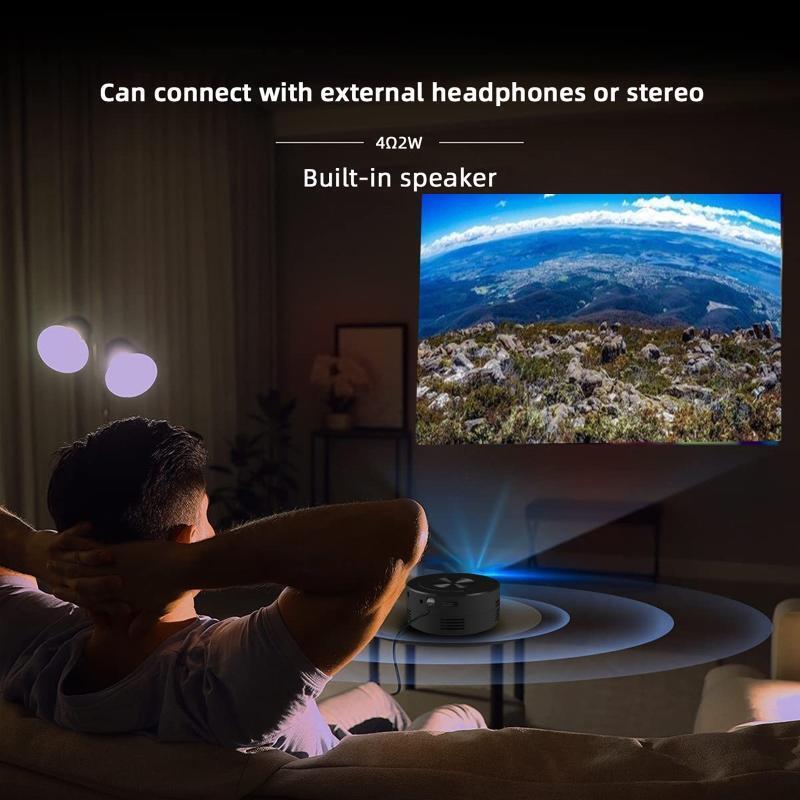 YT200 Mini Projector 1080P High-defination Portable Video Projector Gift for Kid