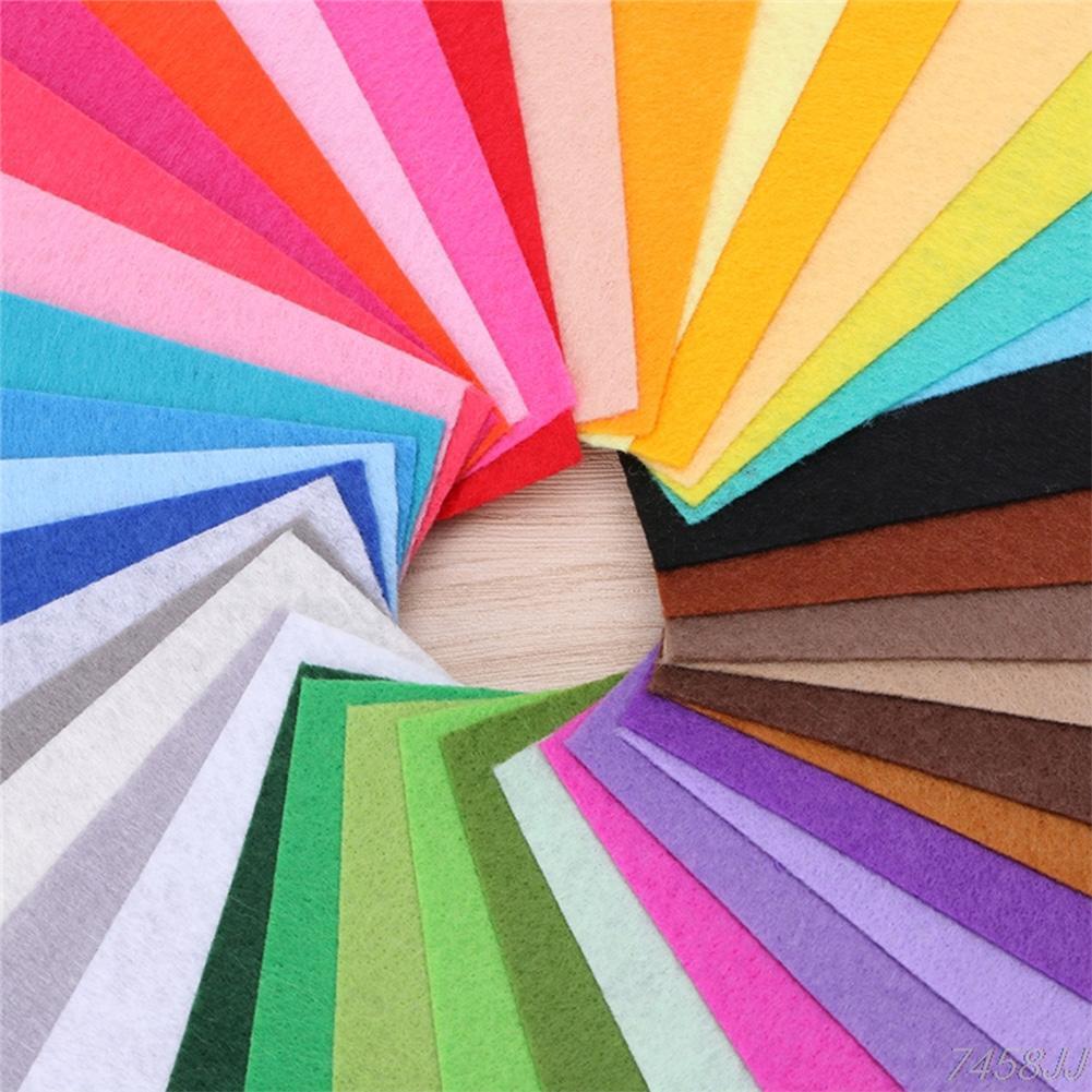 40pcs Colorful Non-Woven Cloth DIY Kid Sewing Crafts Felt Fabric Home Decor