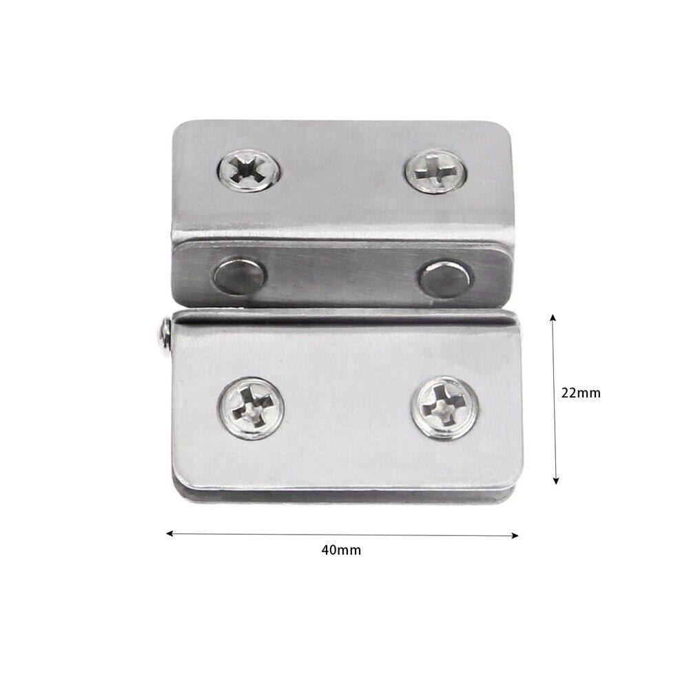 Zinc Alloy Wine Display Cabinet Hinges Bathroom Shower Glass Door Clamp Hinge 2x