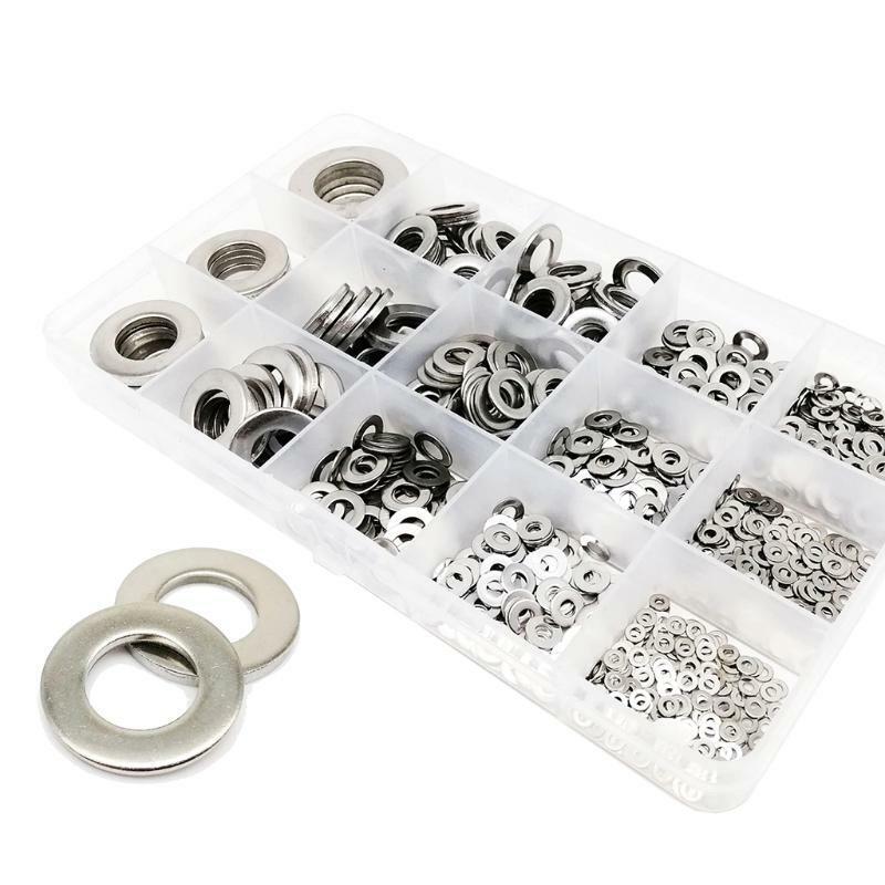 M1.6 M2 M2.5 M3 M3.5 M4 M5 Ect 12 Sizes- 304 Stainless Steel Flat Washers