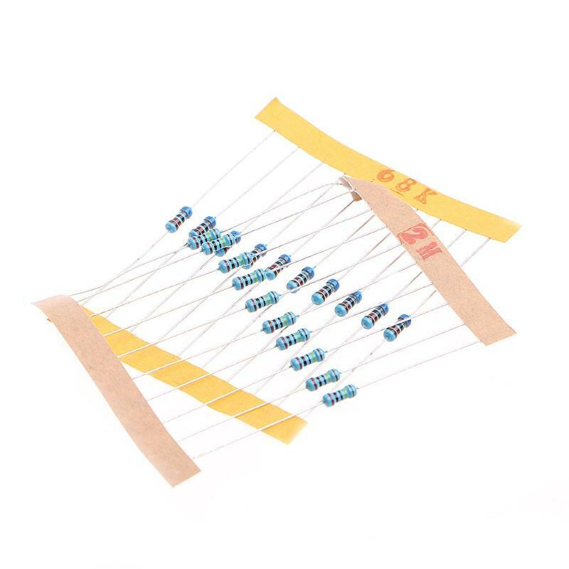 560 Pcs 56 Value 1/4W 5% Metal Film Resistor Assorted Kit Set 1 ohm-10M ohm
