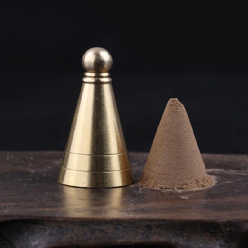Pure Copper Cone Incense Mold Teahouse Tower Design Tower Incense Making Tool