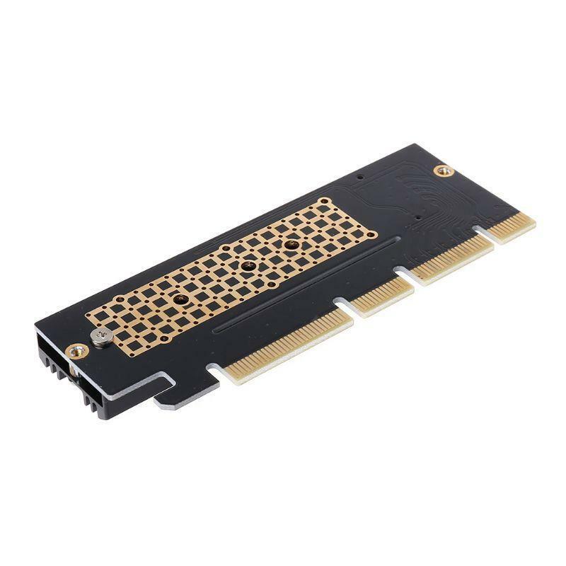 PCI Express 3.0 x16 to PCIe-based NVMe and AHCI SSD Adapter Card with Heat Sink