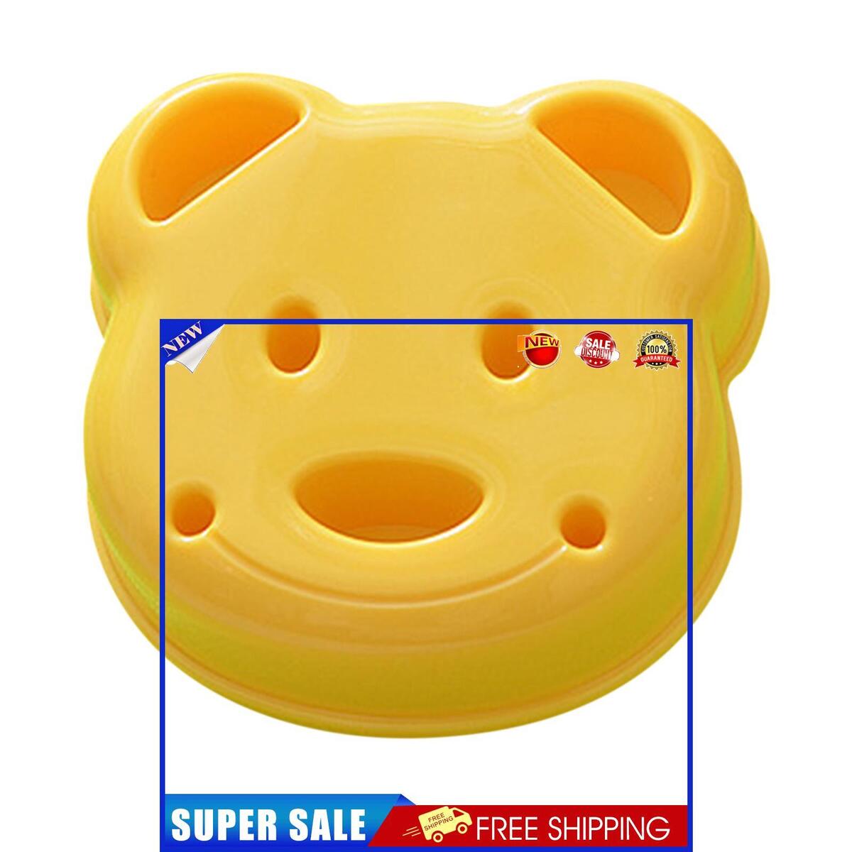 Sandwich Cutter - Cartoon Bear Shape Bread Sandwich Mold Cutters (Yellow)