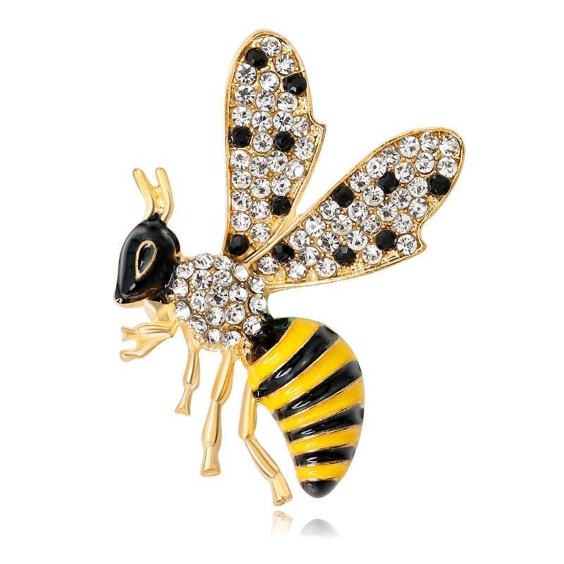Insect Bee Brooch Pins Jewelry Women Rhinestone Gifts Enamel Fashion Decoration