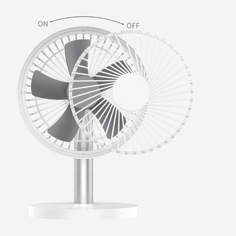 Portable Fan Desktop Fan With 2000mAh Battery USB Fan 3 Speed 100° Rotation