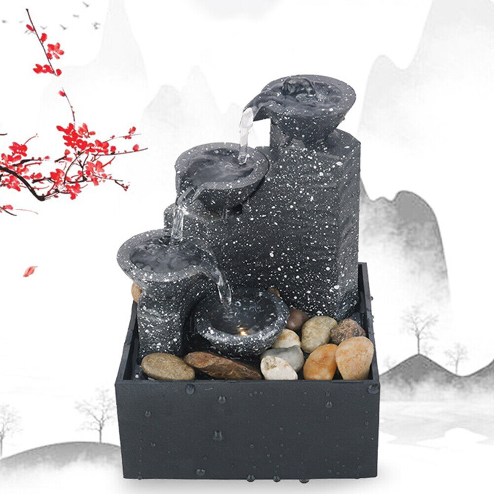 Water Fountain Desktop Ornaments Flowing Waterfall Gather Luck Feng Shui