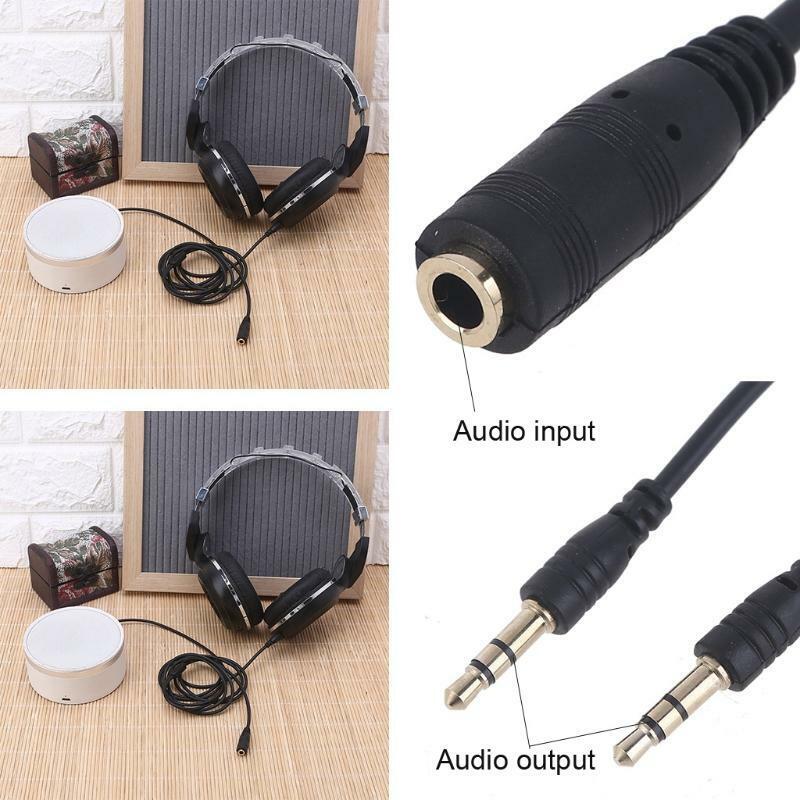 3.5mm Female to 2 Male Audio Splitter Stereo Jack Headphones Adapter Cable