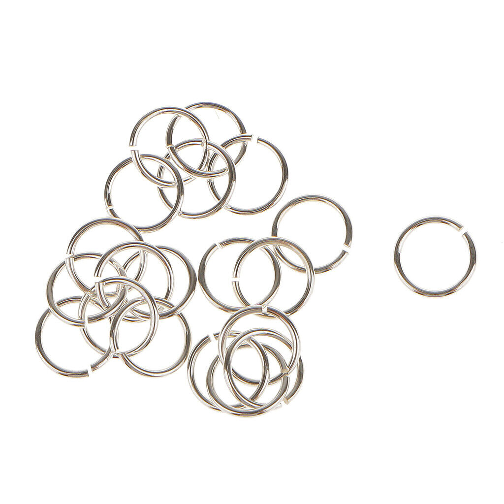 100 lot DIY Sterling  Jump Rings Bracelets 6mm Split Rings Key Chain