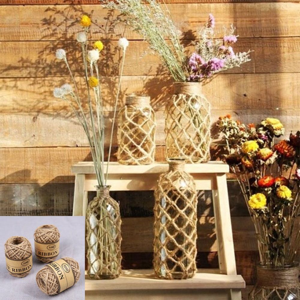 DIY Crafts Gardening Natural Wedding Decor Twine Hemp Rope Handmade Brown Jute