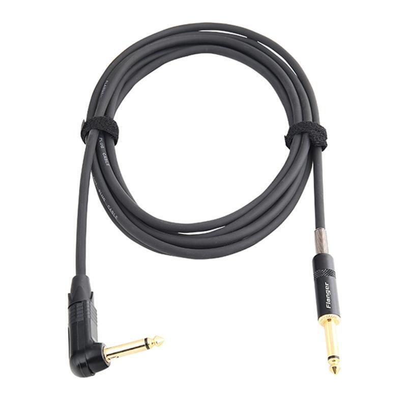 Guitar Lead Cable 6.35mm for Electric Guitar Bass Keyboard Straight to L Shape