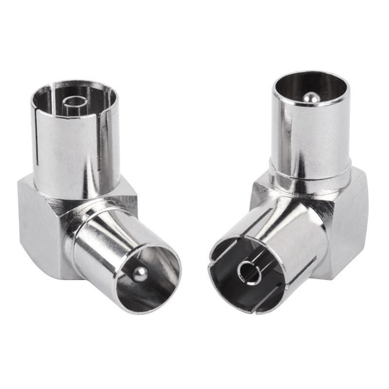 RF Coaxial 90 Degree Right Angled TV Aerial Cable Connector RF Coaxial F Female