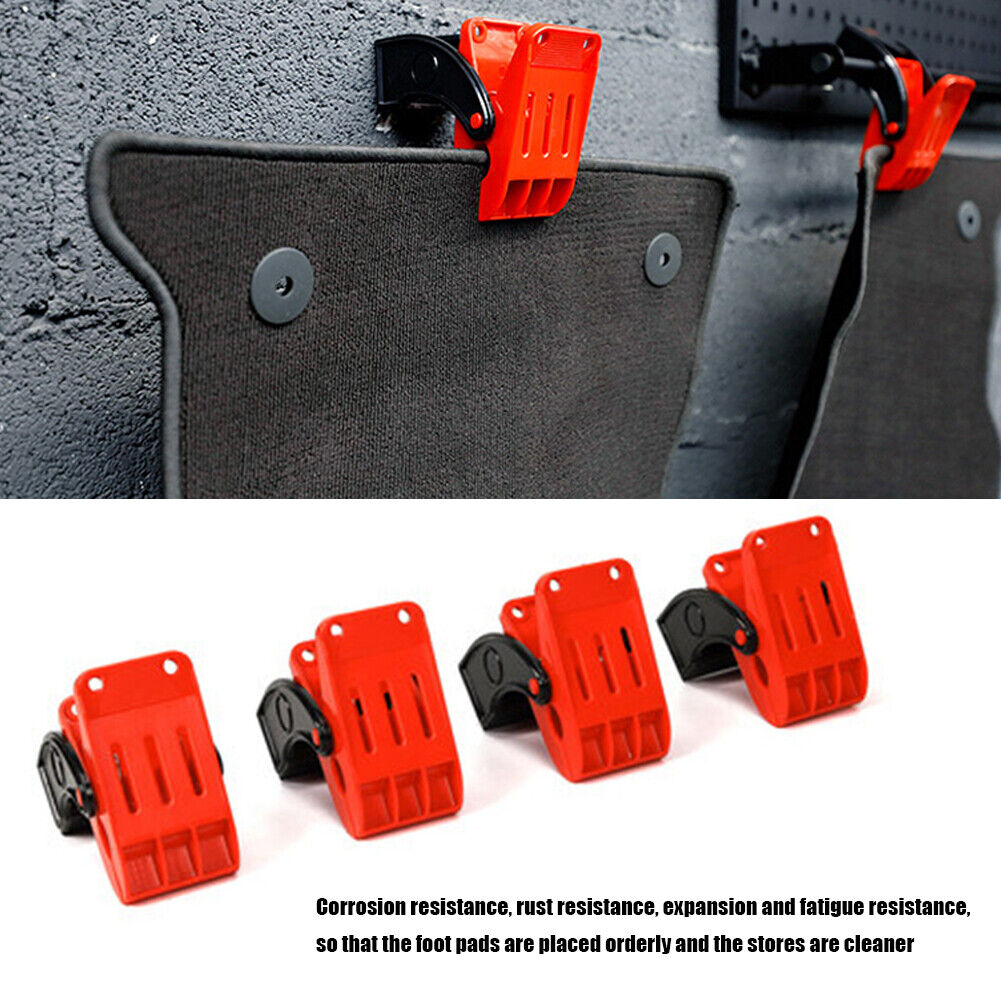 4pcs Car Floor Pad Cleaning Hook Auto Carpet Wash Clamp Yoga Mat Clip Tools