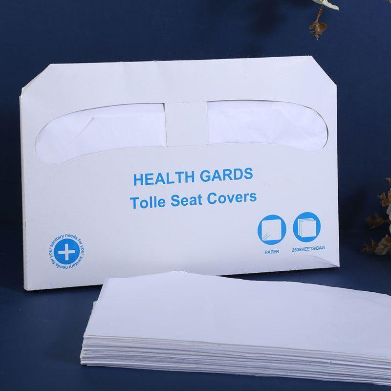 250Pcs Half-Fold Disposable Toilet Seat Covers Thicken Sanitary Flushable Guards