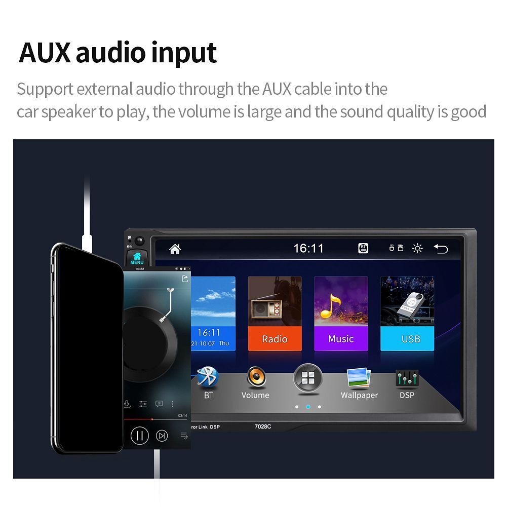 Rearview Camera Car Stereo Radio In-dash Audio Head Unit Carplay Car MP5 Player