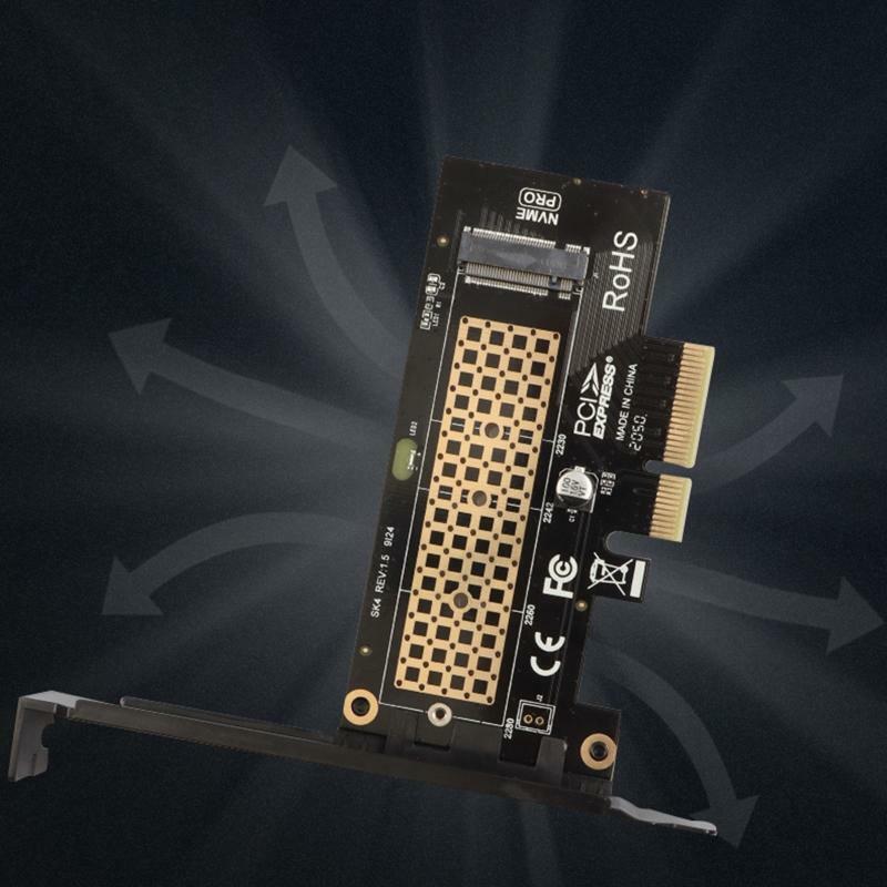 M2 NVME SSD M Key to PCIE X4 Converter Expansion Card SSD Hard Disk Card for PC
