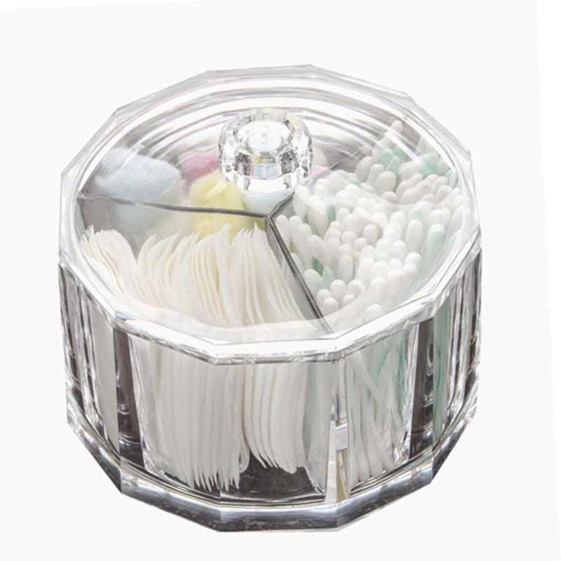 Acrylic Round Candy Box with Lid Clear Storage Container Small Diamond Style