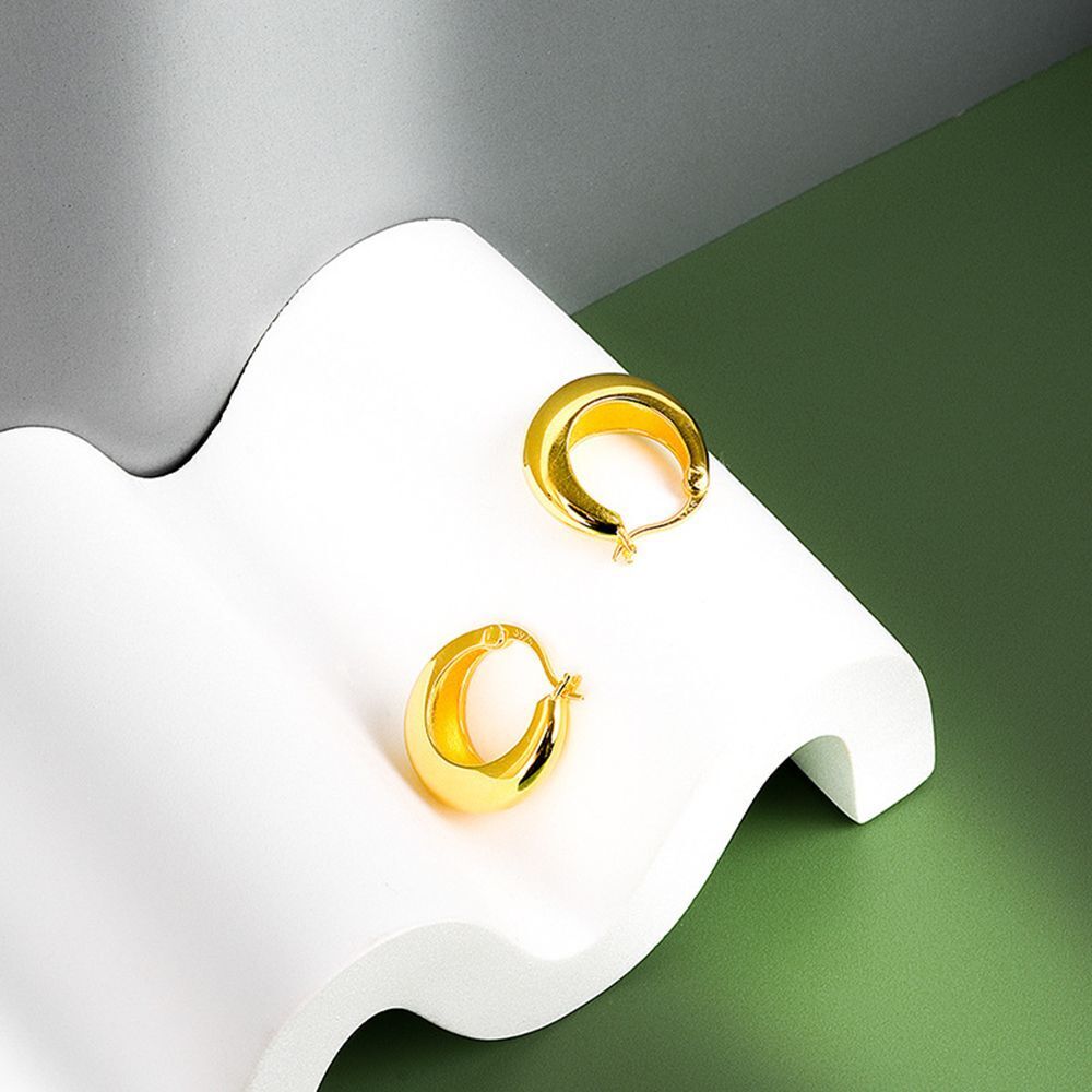 2 Pairs Circle Chunky Classic Hoop Accessories Jewelry Circl Hoops Earring