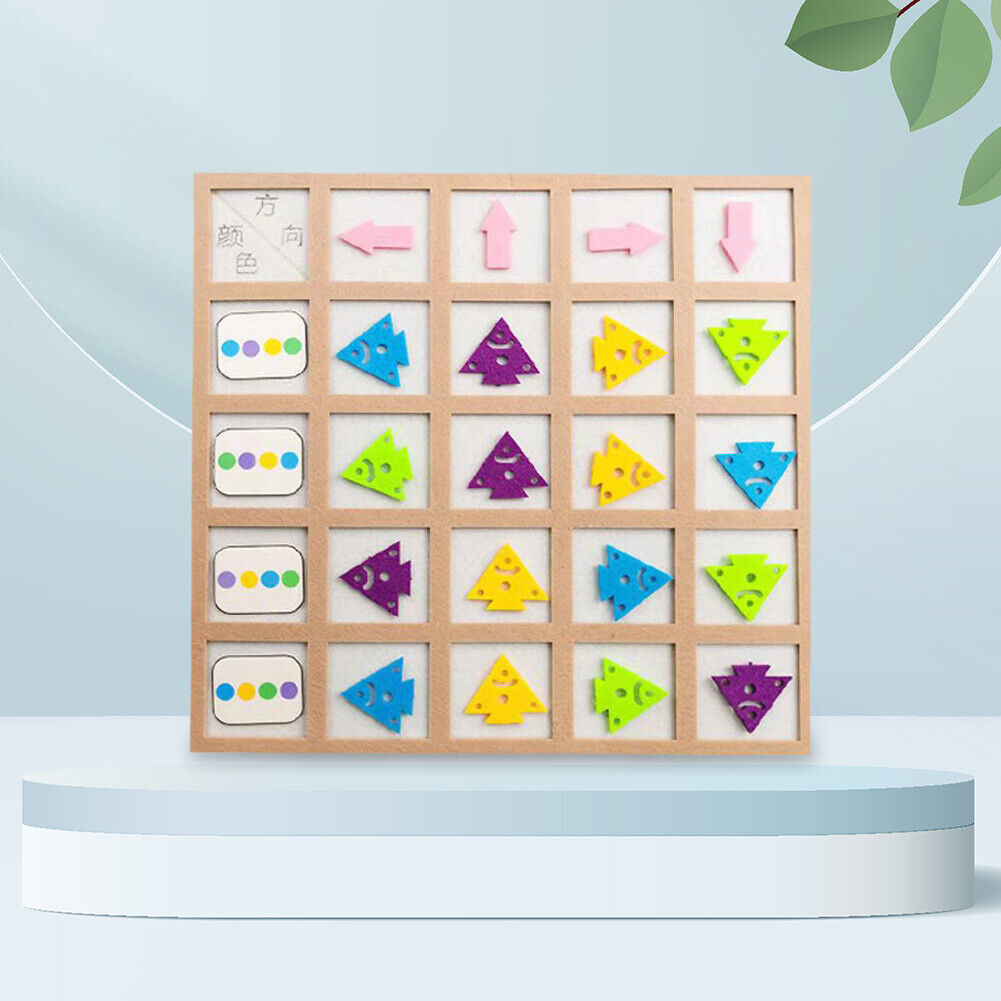 Educational Fish Direction Arrow Match Board Children Color Sensory Puzzle