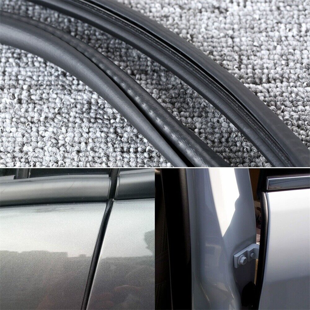 2Pc 0.8m Car Truck Motor B Pillar Rubber Sealing Weather Strip Hollow Universal