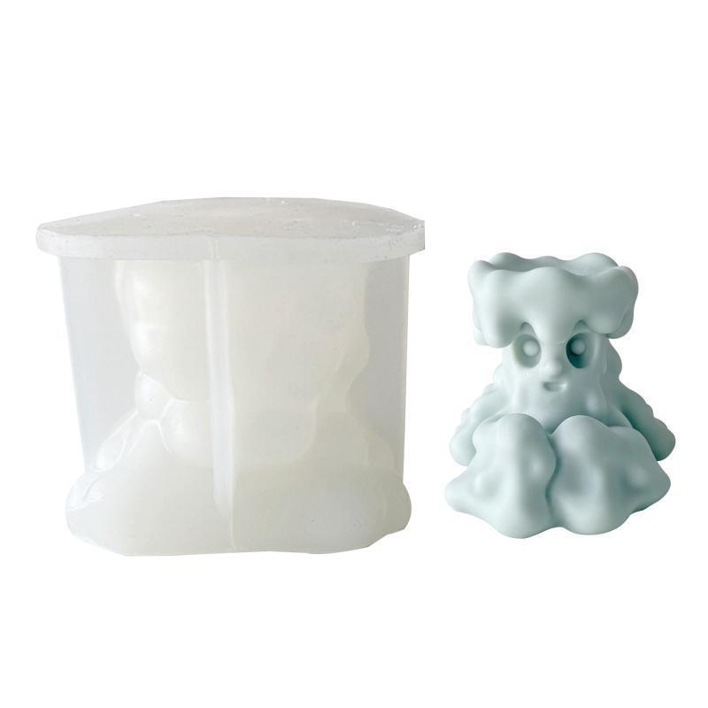 Silicone Candle Mold Cute Snow Monster Shape Soap Mold for DIY Aromatic Candle