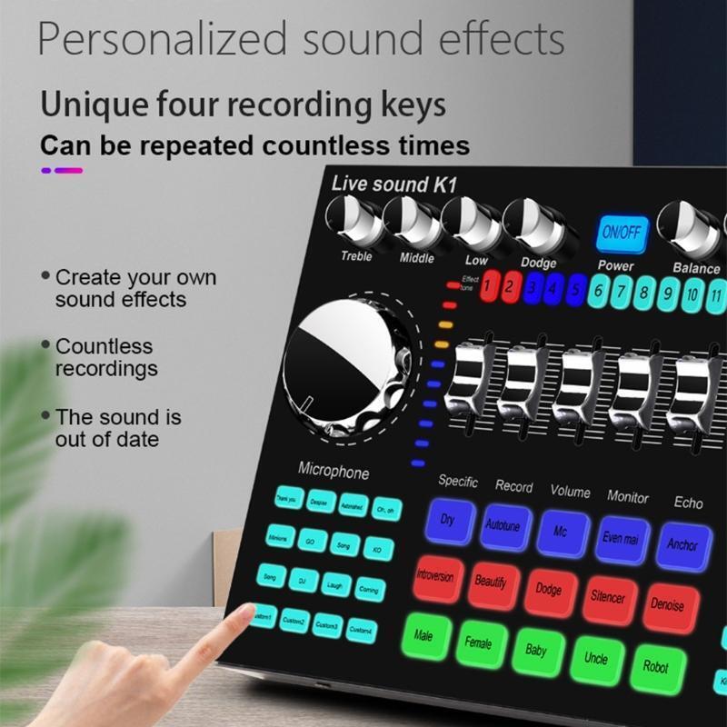 Professional Audio Live Mixer Sound Board Plug and Play Game DJ Live Broadcast