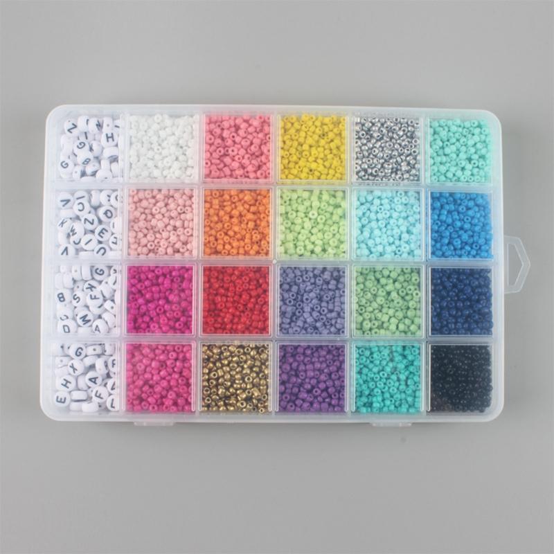 10200pcs Small Colorful Plastic Beads Mixed Pack for DIY Jewelry Accessories