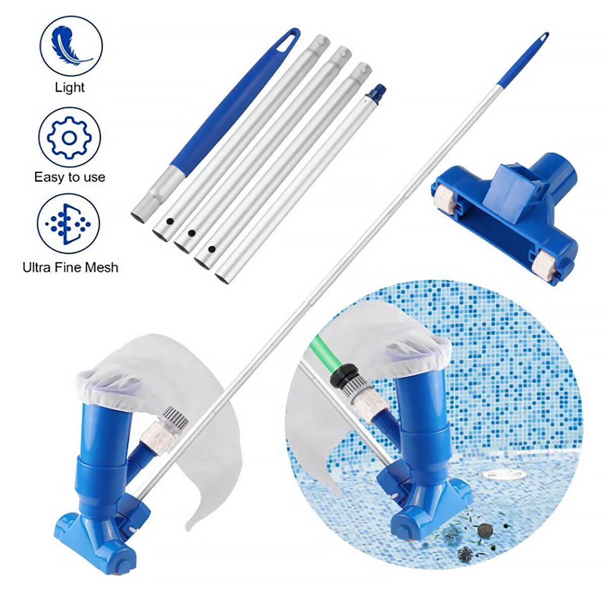Pool Fountain Vacuum Jet Cleaner for Above Ground Pool SPA Pond Tub