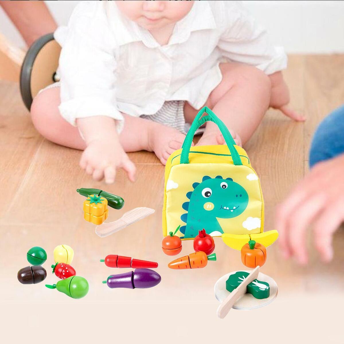 Fruit Vegetable Food Cutting Set Learning Interactive Food Playset