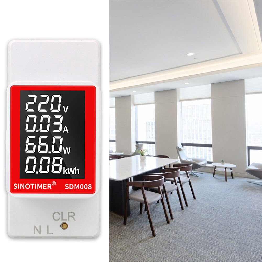 SDM008 Digital Wattmeter kWh Voltage Current Power Consumption Energy Meter